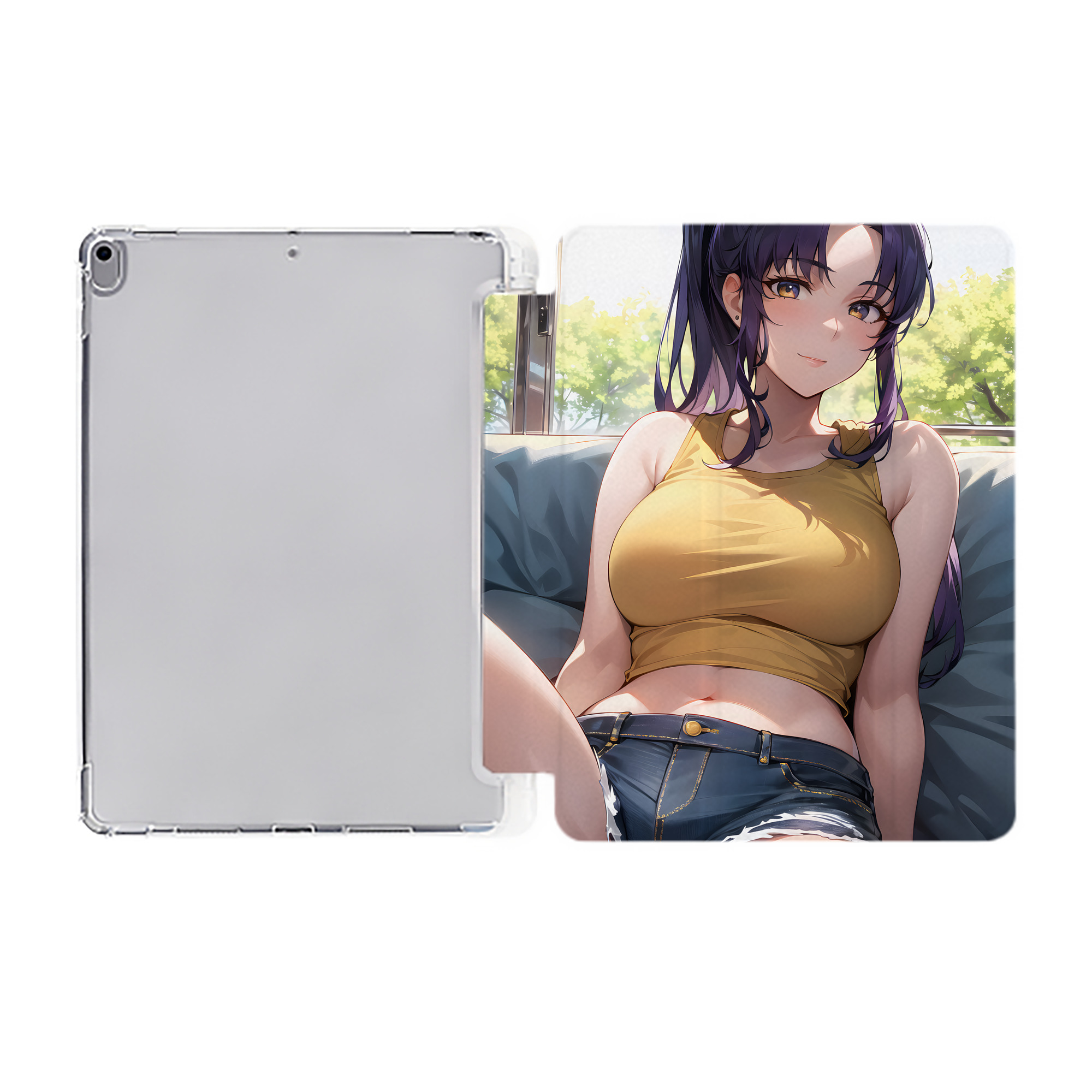 （画像用） EVA 新世紀エヴァンゲリオン IPad ケース ペン収納付き 三つ折りスタンド PUレザー×シリコン 対応機種9.5/10.5/10.9インチ